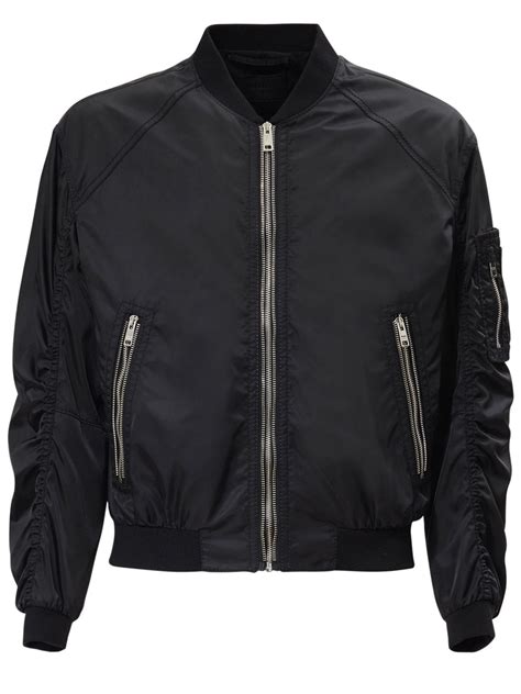 prada mens bomber jacket|black nylon bomber jacket.